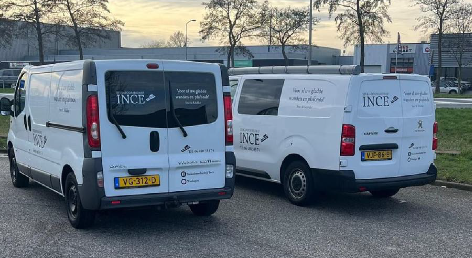 Busjes van Stukadoorsbedrijf Ince